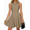 image:imagePRETTYGARDEN Cocktail Dresses for Women 2026 Summer Formal Boat Neck A Line Spring Elegant Graduation Party Mini DressKhaki