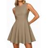 image:imagePRETTYGARDEN Cocktail Dresses for Women 2026 Summer Formal Boat Neck A Line Spring Elegant Graduation Party Mini DressKhaki