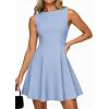 image:imagePRETTYGARDEN Cocktail Dresses for Women 2026 Summer Formal Boat Neck A Line Spring Elegant Graduation Party Mini DressLight Blue