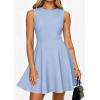 image:imagePRETTYGARDEN Cocktail Dresses for Women 2026 Summer Formal Boat Neck A Line Spring Elegant Graduation Party Mini DressLight Blue