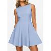 image:imagePRETTYGARDEN Cocktail Dresses for Women 2026 Summer Formal Boat Neck A Line Spring Elegant Graduation Party Mini DressLight Blue