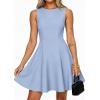 image:imagePRETTYGARDEN Cocktail Dresses for Women 2026 Summer Formal Boat Neck A Line Spring Elegant Graduation Party Mini DressLight Blue