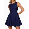 image:imagePRETTYGARDEN Cocktail Dresses for Women 2026 Summer Formal Boat Neck A Line Spring Elegant Graduation Party Mini DressNavy Blue
