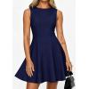 image:imagePRETTYGARDEN Cocktail Dresses for Women 2026 Summer Formal Boat Neck A Line Spring Elegant Graduation Party Mini DressNavy Blue