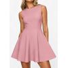 image:imagePRETTYGARDEN Cocktail Dresses for Women 2026 Summer Formal Boat Neck A Line Spring Elegant Graduation Party Mini DressPink