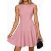 image:imagePRETTYGARDEN Cocktail Dresses for Women 2026 Summer Formal Boat Neck A Line Spring Elegant Graduation Party Mini DressPink