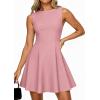 image:imagePRETTYGARDEN Cocktail Dresses for Women 2026 Summer Formal Boat Neck A Line Spring Elegant Graduation Party Mini DressPink