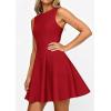 image:imagePRETTYGARDEN Cocktail Dresses for Women 2026 Summer Formal Boat Neck A Line Spring Elegant Graduation Party Mini DressRed