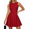 image:imagePRETTYGARDEN Cocktail Dresses for Women 2026 Summer Formal Boat Neck A Line Spring Elegant Graduation Party Mini DressRed