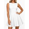 image:imagePRETTYGARDEN Cocktail Dresses for Women 2026 Summer Formal Boat Neck A Line Spring Elegant Graduation Party Mini DressWhite