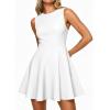 image:imagePRETTYGARDEN Cocktail Dresses for Women 2026 Summer Formal Boat Neck A Line Spring Elegant Graduation Party Mini DressWhite