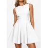 image:imagePRETTYGARDEN Cocktail Dresses for Women 2026 Summer Formal Boat Neck A Line Spring Elegant Graduation Party Mini DressWhite