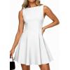 image:imagePRETTYGARDEN Cocktail Dresses for Women 2026 Summer Formal Boat Neck A Line Spring Elegant Graduation Party Mini DressWhite