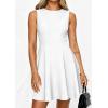 image:imagePRETTYGARDEN Cocktail Dresses for Women 2026 Summer Formal Boat Neck A Line Spring Elegant Graduation Party Mini DressWhite
