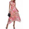 image:imagePRETTYGARDEN Cocktail Dresses for Women 2026 Summer Short Sleeve Floral Mesh Sheer Midi Party Wedding Guest DressFloral Apricot Leopard