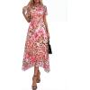 image:imagePRETTYGARDEN Cocktail Dresses for Women 2026 Summer Short Sleeve Floral Mesh Sheer Midi Party Wedding Guest DressFloral Apricot Leopard