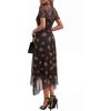 image:imagePRETTYGARDEN Cocktail Dresses for Women 2026 Summer Short Sleeve Floral Mesh Sheer Midi Party Wedding Guest DressFloral Black Orange