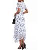 image:imagePRETTYGARDEN Cocktail Dresses for Women 2026 Summer Short Sleeve Floral Mesh Sheer Midi Party Wedding Guest DressFloral White Blue
