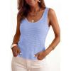 image:imagePRETTYGARDEN Crochet Tops for Women 2026 Spring Sleeveless Sweater Tops Summer Boho Tank Resort Wear Beach Vacation ClothesBaby Blue