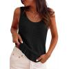 image:imagePRETTYGARDEN Crochet Tops for Women 2026 Spring Sleeveless Sweater Tops Summer Boho Tank Resort Wear Beach Vacation ClothesBlack