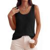 image:imagePRETTYGARDEN Crochet Tops for Women 2026 Spring Sleeveless Sweater Tops Summer Boho Tank Resort Wear Beach Vacation ClothesBlack