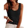 image:imagePRETTYGARDEN Crochet Tops for Women 2026 Spring Sleeveless Sweater Tops Summer Boho Tank Resort Wear Beach Vacation ClothesBlack