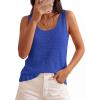 image:imagePRETTYGARDEN Crochet Tops for Women 2026 Spring Sleeveless Sweater Tops Summer Boho Tank Resort Wear Beach Vacation ClothesBlue