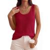 image:imagePRETTYGARDEN Crochet Tops for Women 2026 Spring Sleeveless Sweater Tops Summer Boho Tank Resort Wear Beach Vacation ClothesBurgundy