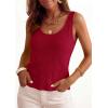 image:imagePRETTYGARDEN Crochet Tops for Women 2026 Spring Sleeveless Sweater Tops Summer Boho Tank Resort Wear Beach Vacation ClothesBurgundy