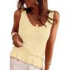 image:imagePRETTYGARDEN Crochet Tops for Women 2026 Spring Sleeveless Sweater Tops Summer Boho Tank Resort Wear Beach Vacation ClothesLight Apricot