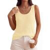image:imagePRETTYGARDEN Crochet Tops for Women 2026 Spring Sleeveless Sweater Tops Summer Boho Tank Resort Wear Beach Vacation ClothesLight Apricot