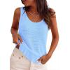 image:imagePRETTYGARDEN Crochet Tops for Women 2026 Spring Sleeveless Sweater Tops Summer Boho Tank Resort Wear Beach Vacation ClothesLight Blue