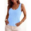 image:imagePRETTYGARDEN Crochet Tops for Women 2026 Spring Sleeveless Sweater Tops Summer Boho Tank Resort Wear Beach Vacation ClothesLight Blue