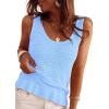 image:imagePRETTYGARDEN Crochet Tops for Women 2026 Spring Sleeveless Sweater Tops Summer Boho Tank Resort Wear Beach Vacation ClothesLight Blue