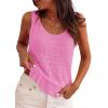 image:imagePRETTYGARDEN Crochet Tops for Women 2026 Spring Sleeveless Sweater Tops Summer Boho Tank Resort Wear Beach Vacation ClothesMid Pink