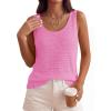 image:imagePRETTYGARDEN Crochet Tops for Women 2026 Spring Sleeveless Sweater Tops Summer Boho Tank Resort Wear Beach Vacation ClothesMid Pink
