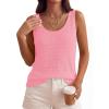 image:imagePRETTYGARDEN Crochet Tops for Women 2026 Spring Sleeveless Sweater Tops Summer Boho Tank Resort Wear Beach Vacation ClothesPink