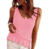 image:imagePRETTYGARDEN Crochet Tops for Women 2026 Spring Sleeveless Sweater Tops Summer Boho Tank Resort Wear Beach Vacation ClothesPink