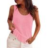 image:imagePRETTYGARDEN Crochet Tops for Women 2026 Spring Sleeveless Sweater Tops Summer Boho Tank Resort Wear Beach Vacation ClothesPink