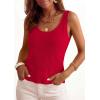image:imagePRETTYGARDEN Crochet Tops for Women 2026 Spring Sleeveless Sweater Tops Summer Boho Tank Resort Wear Beach Vacation ClothesRed