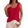 image:imagePRETTYGARDEN Crochet Tops for Women 2026 Spring Sleeveless Sweater Tops Summer Boho Tank Resort Wear Beach Vacation ClothesRed
