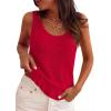 image:imagePRETTYGARDEN Crochet Tops for Women 2026 Spring Sleeveless Sweater Tops Summer Boho Tank Resort Wear Beach Vacation ClothesRed