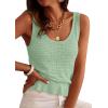 image:imagePRETTYGARDEN Crochet Tops for Women 2026 Spring Sleeveless Sweater Tops Summer Boho Tank Resort Wear Beach Vacation ClothesSage Green