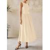 image:imagePRETTYGARDEN Maxi Dresses for Women 2026 Summer Casual Sleeveless Patchwork Flowy Vacation Sundress Knit Long Work Tank DressBeige