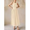 image:imagePRETTYGARDEN Maxi Dresses for Women 2026 Summer Casual Sleeveless Patchwork Flowy Vacation Sundress Knit Long Work Tank DressBeige
