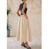 image:imagePRETTYGARDEN Maxi Dresses for Women 2026 Summer Casual Sleeveless Patchwork Flowy Vacation Sundress Knit Long Work Tank DressBeige Black