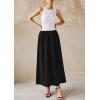 image:imagePRETTYGARDEN Maxi Dresses for Women 2026 Summer Casual Sleeveless Patchwork Flowy Vacation Sundress Knit Long Work Tank DressBlack White