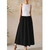 image:imagePRETTYGARDEN Maxi Dresses for Women 2026 Summer Casual Sleeveless Patchwork Flowy Vacation Sundress Knit Long Work Tank DressBlack White