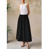 image:imagePRETTYGARDEN Maxi Dresses for Women 2026 Summer Casual Sleeveless Patchwork Flowy Vacation Sundress Knit Long Work Tank DressBlack White