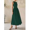 image:imagePRETTYGARDEN Maxi Dresses for Women 2026 Summer Casual Sleeveless Patchwork Flowy Vacation Sundress Knit Long Work Tank DressDark Green